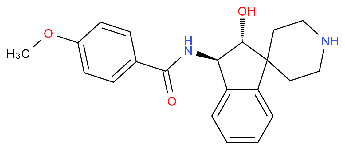 N-[(2R*,3R*)-2-hydroxy-2,3-dihydrospiro[indene-1,4'-piperidin]-3-yl]-4-methoxybenzamide_Molecular_structure_CAS_)