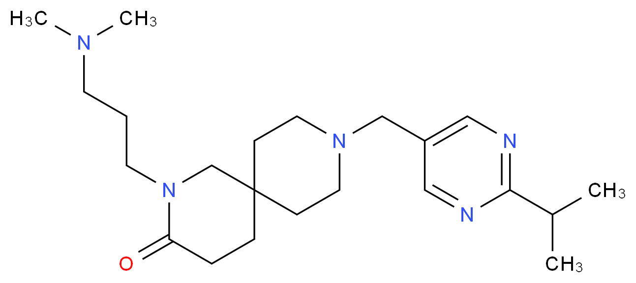 2-[3-(dimethylamino)propyl]-9-[(2-isopropylpyrimidin-5-yl)methyl]-2,9-diazaspiro[5.5]undecan-3-one_Molecular_structure_CAS_)