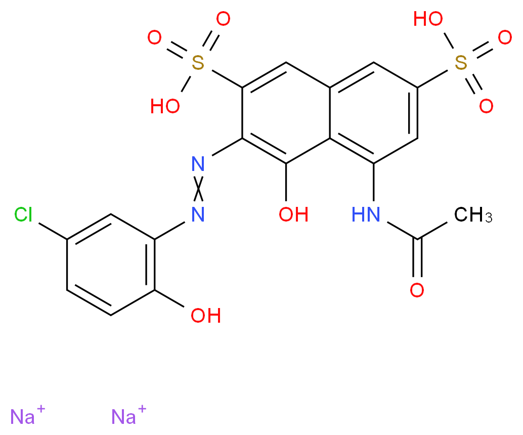 5-(acetylamino)-3-((5-chloro-2-hydroxyphenyl)azo)-4-hydroxy-2,7-Naphthalenedisulfonic acid disodium salt_Molecular_structure_CAS_6844-73-1)