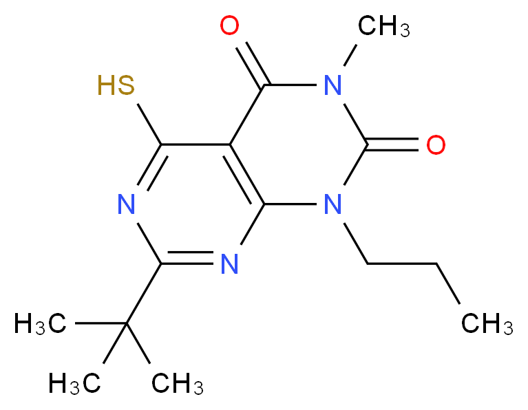 7-tert-butyl-5-mercapto-3-methyl-1-propylpyrimido[4,5-d]pyrimidine-2,4(1H,3H)-dione_Molecular_structure_CAS_)