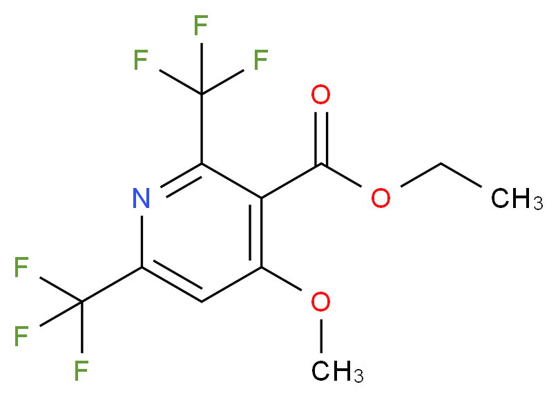 ethyl 4-methoxy-2,6-bis(trifluoromethyl)nicotinate_Molecular_structure_CAS_104231-93-8)
