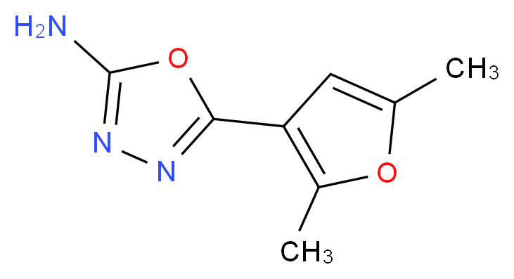 5-(2,5-dimethyl-3-furyl)-1,3,4-oxadiazol-2-amine_Molecular_structure_CAS_)