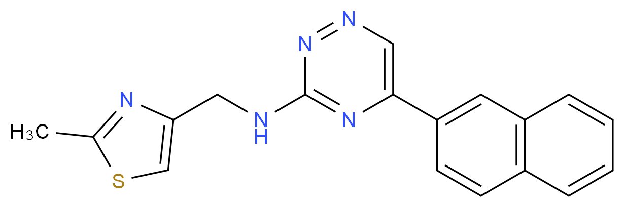 N-[(2-methyl-1,3-thiazol-4-yl)methyl]-5-(2-naphthyl)-1,2,4-triazin-3-amine_Molecular_structure_CAS_)