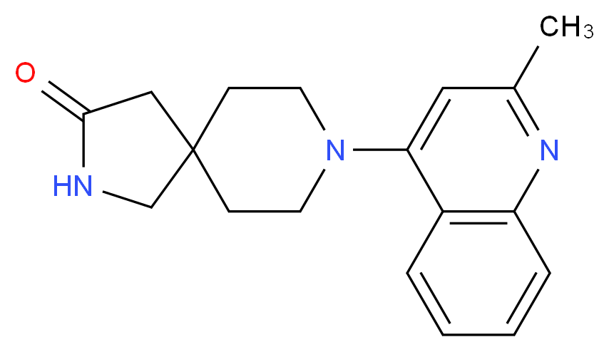 8-(2-methylquinolin-4-yl)-2,8-diazaspiro[4.5]decan-3-one_Molecular_structure_CAS_)