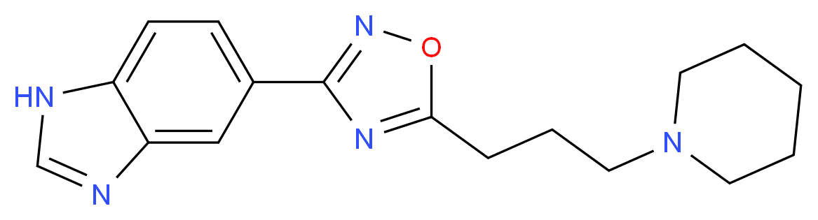 5-{5-[3-(1-piperidinyl)propyl]-1,2,4-oxadiazol-3-yl}-1H-benzimidazole_Molecular_structure_CAS_)