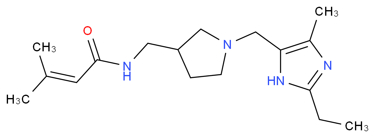 N-({1-[(2-ethyl-4-methyl-1H-imidazol-5-yl)methyl]pyrrolidin-3-yl}methyl)-3-methylbut-2-enamide_Molecular_structure_CAS_)
