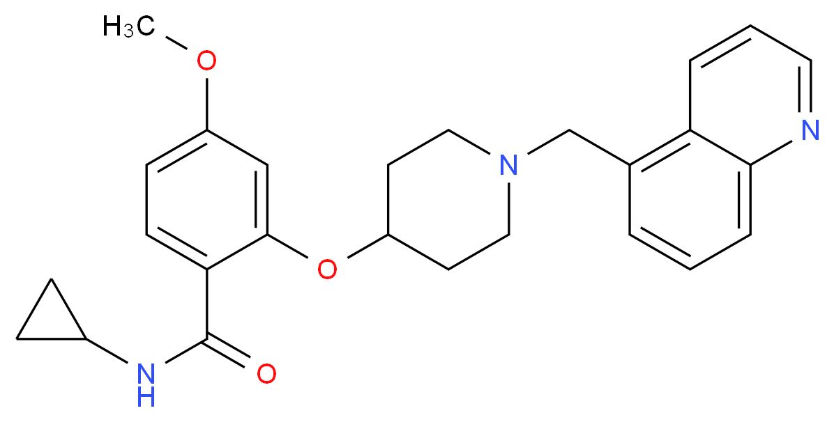 N-cyclopropyl-4-methoxy-2-{[1-(5-quinolinylmethyl)-4-piperidinyl]oxy}benzamide_Molecular_structure_CAS_)