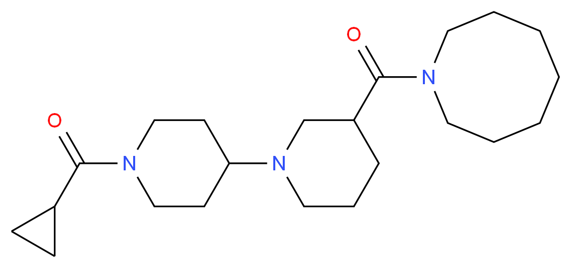 3-(1-azocanylcarbonyl)-1'-(cyclopropylcarbonyl)-1,4'-bipiperidine_Molecular_structure_CAS_)