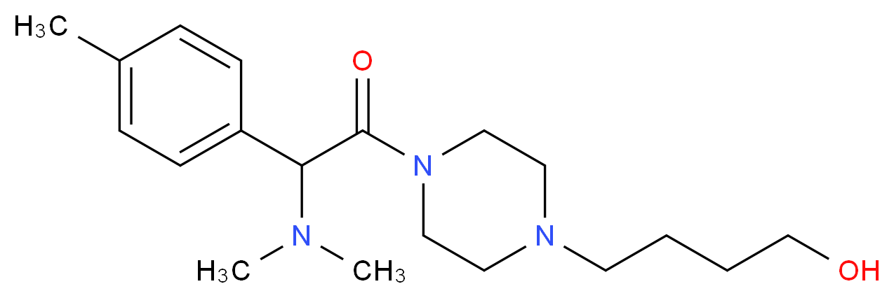 4-{4-[(dimethylamino)(4-methylphenyl)acetyl]-1-piperazinyl}-1-butanol_Molecular_structure_CAS_)