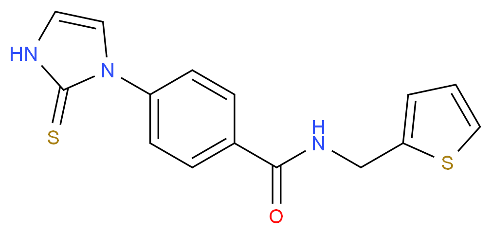 4-(2-sulfanylidene-2,3-dihydro-1H-imidazol-1-yl)-N-(thiophen-2-ylmethyl)benzamide_Molecular_structure_CAS_)