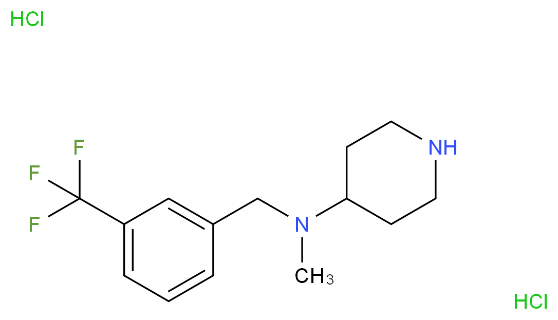 N-methyl-N-{[3-(trifluoromethyl)phenyl]methyl}piperidin-4-amine dihydrochloride_Molecular_structure_CAS_)