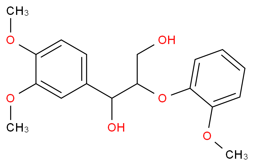 1-(3,4-Dimethoxyphenyl)-2-(2-methoxyphenoxy)propane-1,3-diol_Molecular_structure_CAS_10535-17-8)