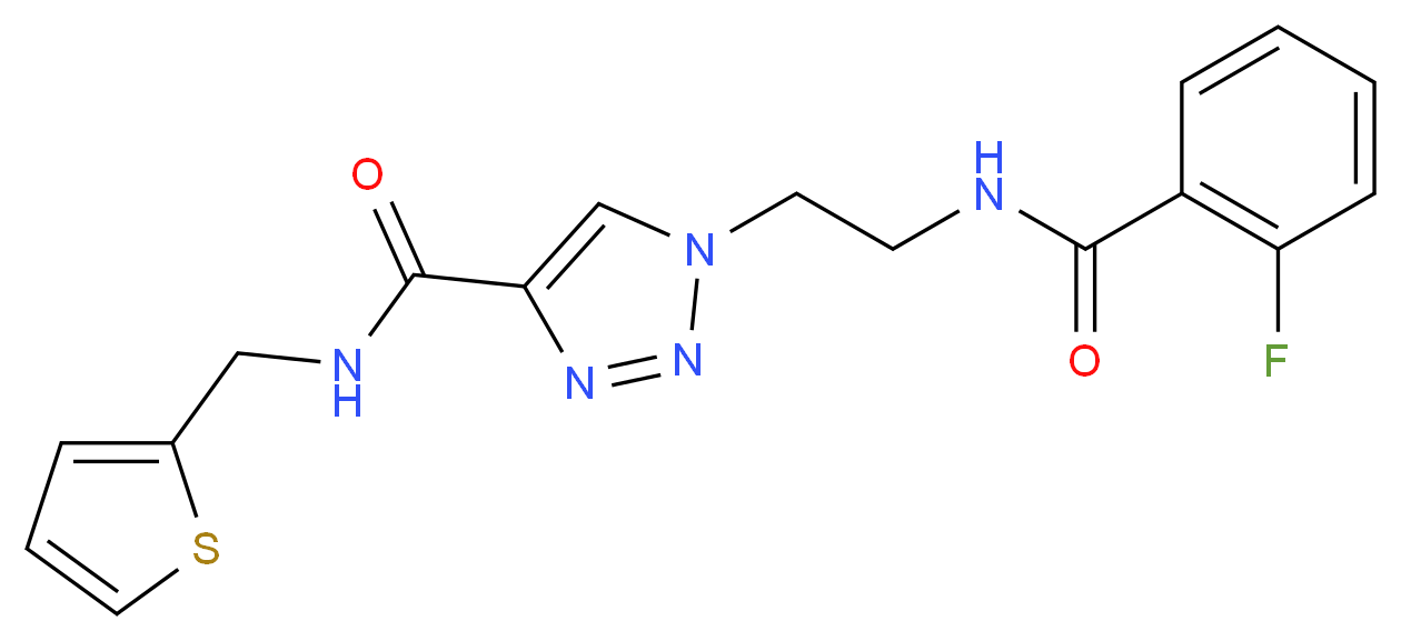1-{2-[(2-fluorobenzoyl)amino]ethyl}-N-(2-thienylmethyl)-1H-1,2,3-triazole-4-carboxamide_Molecular_structure_CAS_)