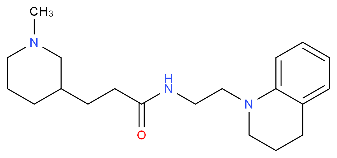 N-[2-(3,4-dihydro-1(2H)-quinolinyl)ethyl]-3-(1-methyl-3-piperidinyl)propanamide_Molecular_structure_CAS_)