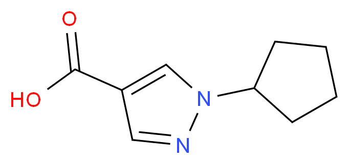 1-cyclopentyl-1H-pyrazole-4-carboxylic acid_Molecular_structure_CAS_)