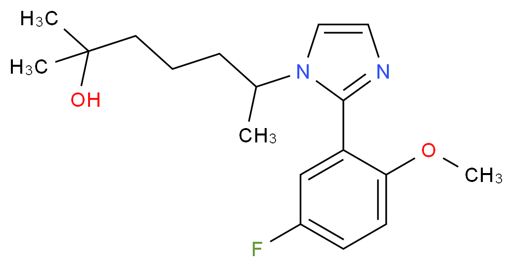 6-[2-(5-fluoro-2-methoxyphenyl)-1H-imidazol-1-yl]-2-methylheptan-2-ol_Molecular_structure_CAS_)