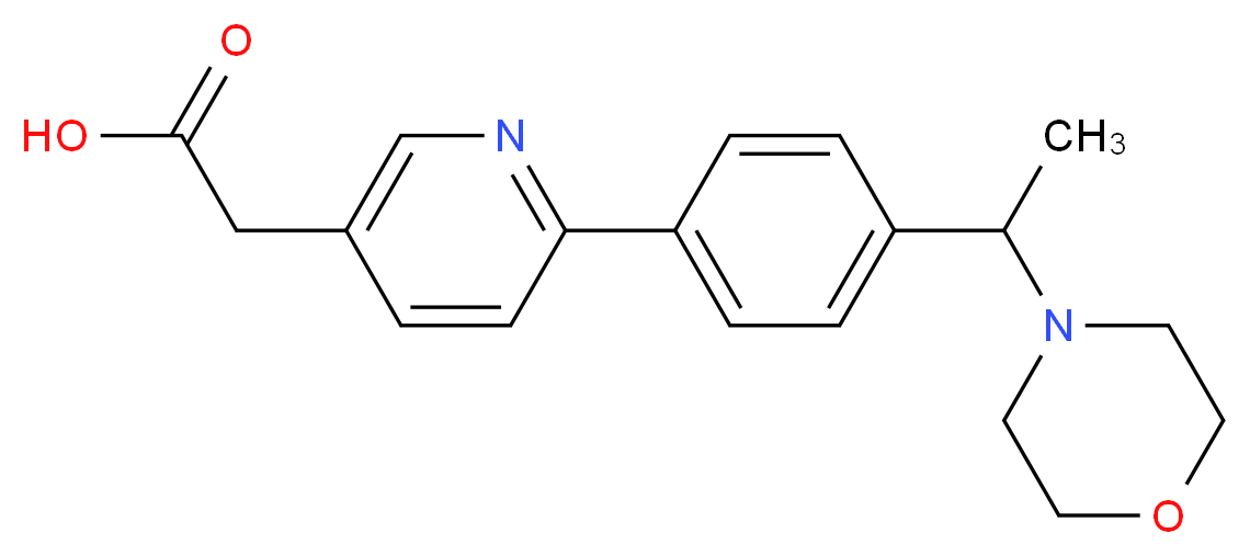 {6-[4-(1-morpholin-4-ylethyl)phenyl]pyridin-3-yl}acetic acid_Molecular_structure_CAS_)