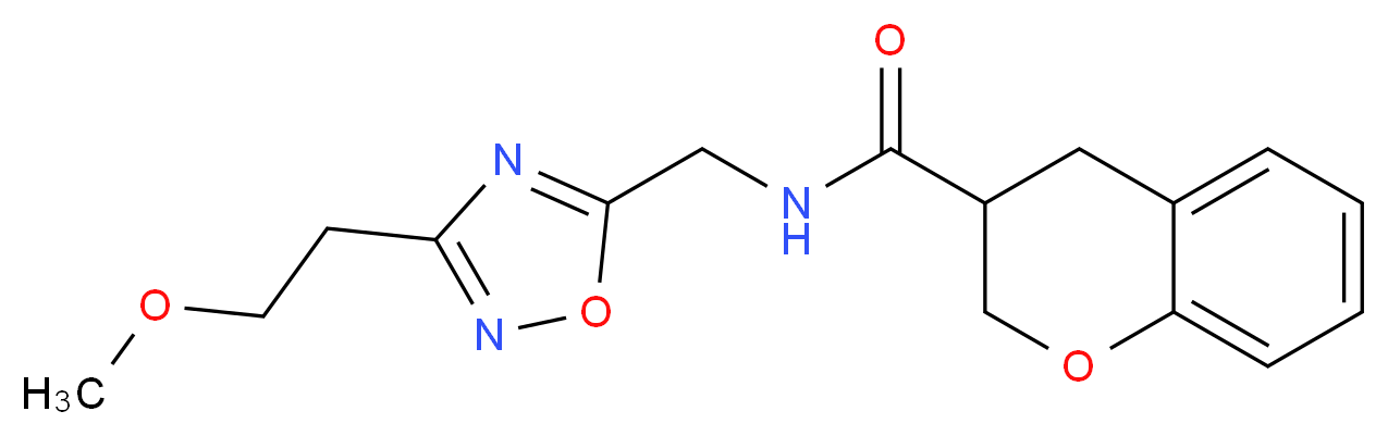 N-{[3-(2-methoxyethyl)-1,2,4-oxadiazol-5-yl]methyl}chromane-3-carboxamide_Molecular_structure_CAS_)