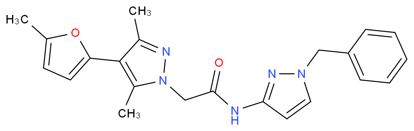 N-(1-benzyl-1H-pyrazol-3-yl)-2-[3,5-dimethyl-4-(5-methyl-2-furyl)-1H-pyrazol-1-yl]acetamide_Molecular_structure_CAS_)