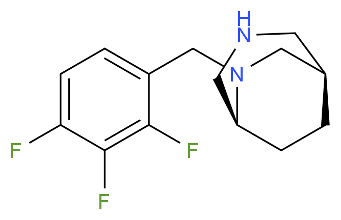 (1R*,5S*)-6-(2,3,4-trifluorobenzyl)-3,6-diazabicyclo[3.2.2]nonane_Molecular_structure_CAS_)