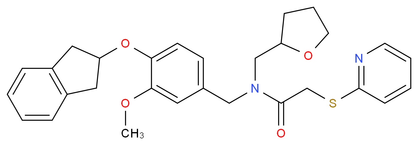 N-[4-(2,3-dihydro-1H-inden-2-yloxy)-3-methoxybenzyl]-2-(2-pyridinylthio)-N-(tetrahydro-2-furanylmethyl)acetamide_Molecular_structure_CAS_)