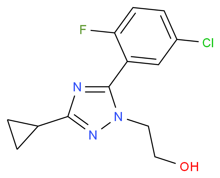 2-[5-(5-chloro-2-fluorophenyl)-3-cyclopropyl-1H-1,2,4-triazol-1-yl]ethanol_Molecular_structure_CAS_)