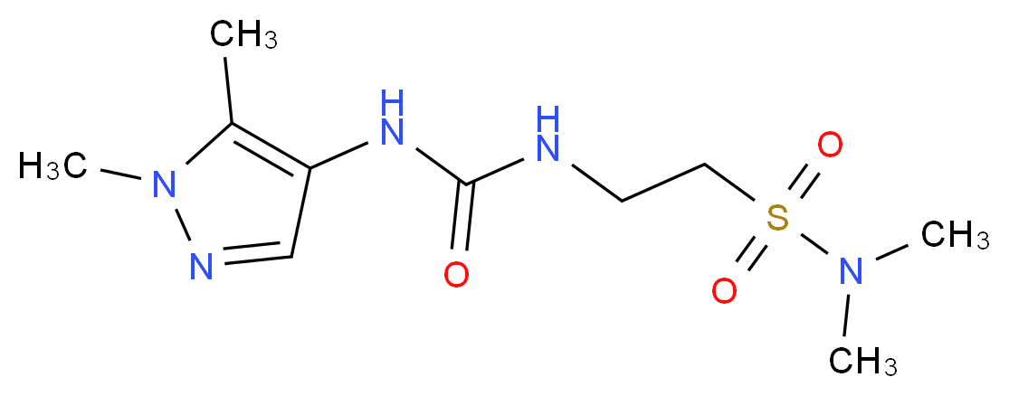 2-({[(1,5-dimethyl-1H-pyrazol-4-yl)amino]carbonyl}amino)-N,N-dimethylethanesulfonamide_Molecular_structure_CAS_)