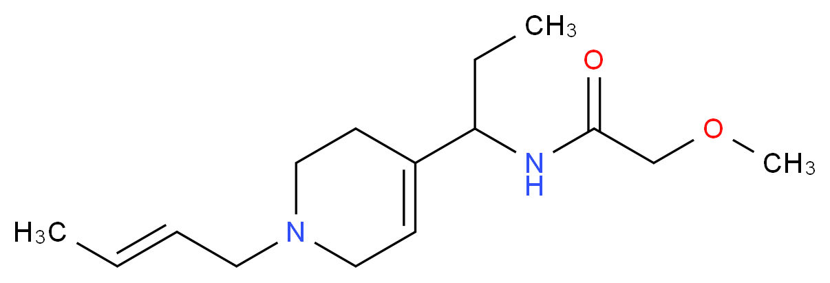 N-(1-{1-[(2E)-but-2-en-1-yl]-1,2,3,6-tetrahydropyridin-4-yl}propyl)-2-methoxyacetamide_Molecular_structure_CAS_)