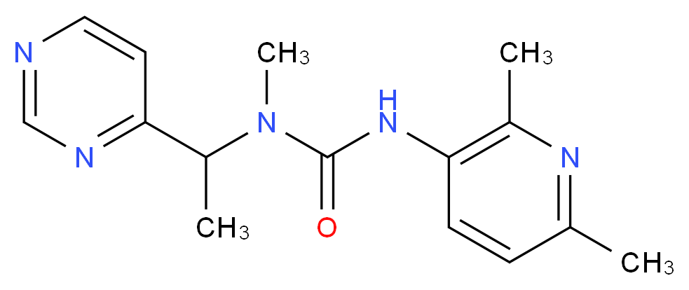 N'-(2,6-dimethylpyridin-3-yl)-N-methyl-N-(1-pyrimidin-4-ylethyl)urea_Molecular_structure_CAS_)