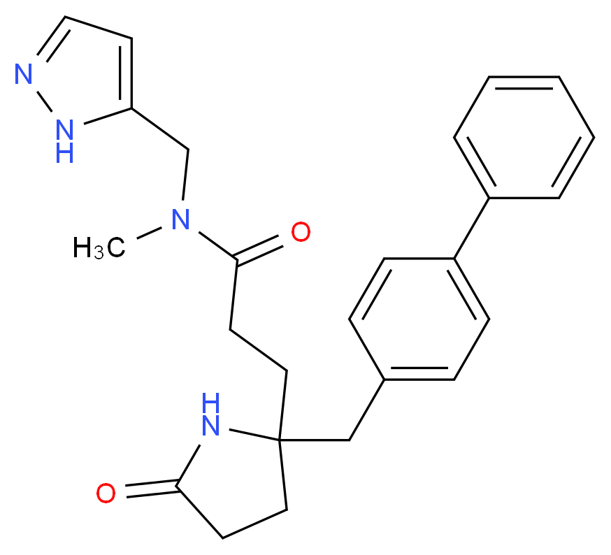 3-[2-(4-biphenylylmethyl)-5-oxo-2-pyrrolidinyl]-N-methyl-N-(1H-pyrazol-5-ylmethyl)propanamide_Molecular_structure_CAS_)