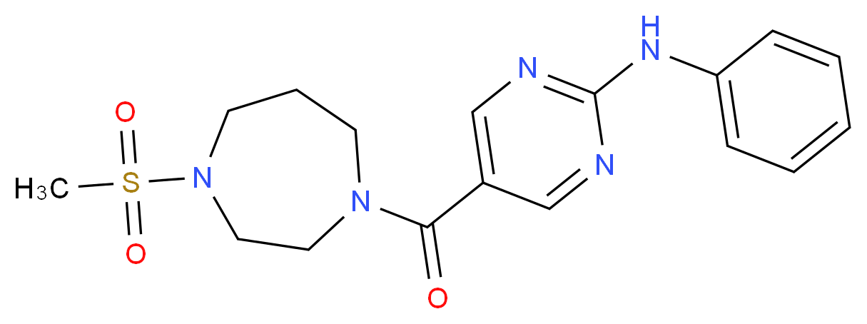 5-{[4-(methylsulfonyl)-1,4-diazepan-1-yl]carbonyl}-N-phenylpyrimidin-2-amine_Molecular_structure_CAS_)
