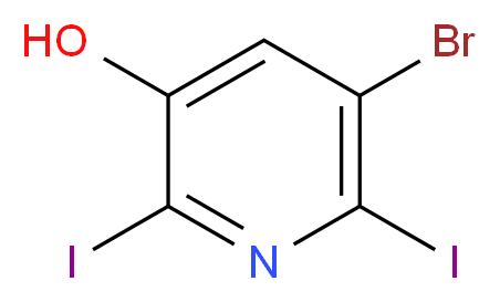 5-Bromo-2,6-diiodopyridin-3-ol_Molecular_structure_CAS_1040682-54-9)