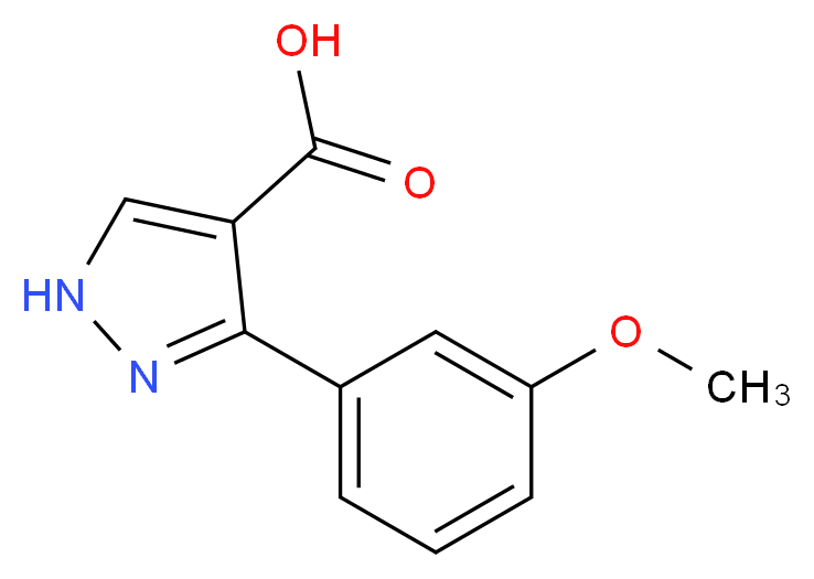 3-(3-methoxyphenyl)-1H-pyrazole-4-carboxylic acid_Molecular_structure_CAS_879996-71-1)