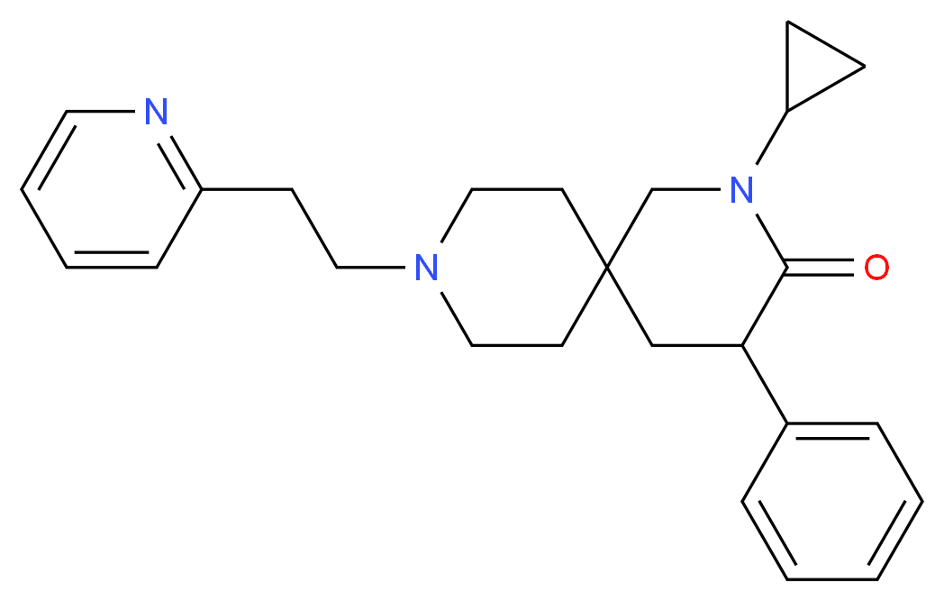 2-cyclopropyl-4-phenyl-9-[2-(2-pyridinyl)ethyl]-2,9-diazaspiro[5.5]undecan-3-one_Molecular_structure_CAS_)
