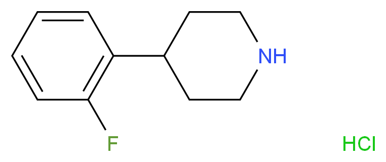 4-(2-Fluorophenyl)piperidine hydrochloride_Molecular_structure_CAS_691875-81-7)