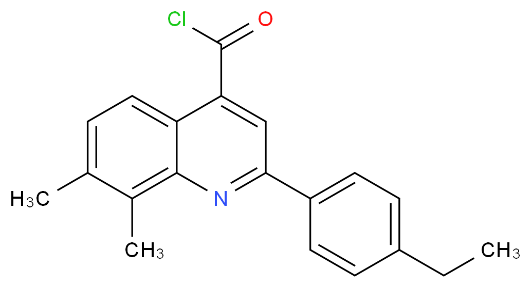 2-(4-Ethylphenyl)-7,8-dimethylquinoline-4-carbonyl chloride_Molecular_structure_CAS_)