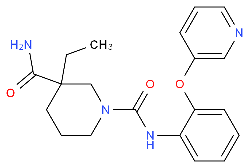 3-ethyl-N~1~-[2-(pyridin-3-yloxy)phenyl]piperidine-1,3-dicarboxamide_Molecular_structure_CAS_)