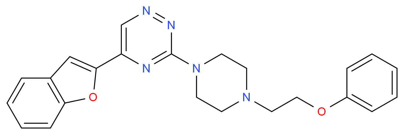 5-(1-benzofuran-2-yl)-3-[4-(2-phenoxyethyl)-1-piperazinyl]-1,2,4-triazine_Molecular_structure_CAS_)