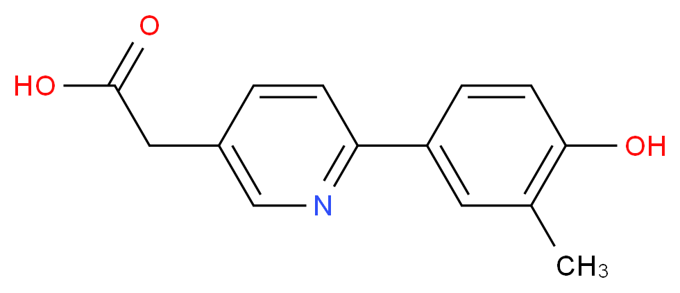 [6-(4-hydroxy-3-methylphenyl)pyridin-3-yl]acetic acid_Molecular_structure_CAS_)