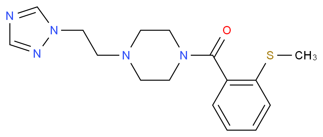 1-[2-(methylthio)benzoyl]-4-[2-(1H-1,2,4-triazol-1-yl)ethyl]piperazine_Molecular_structure_CAS_)
