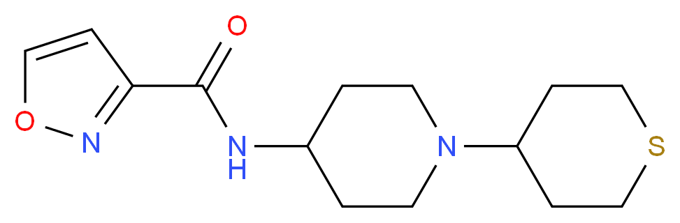 N-[1-(tetrahydro-2H-thiopyran-4-yl)piperidin-4-yl]isoxazole-3-carboxamide_Molecular_structure_CAS_)