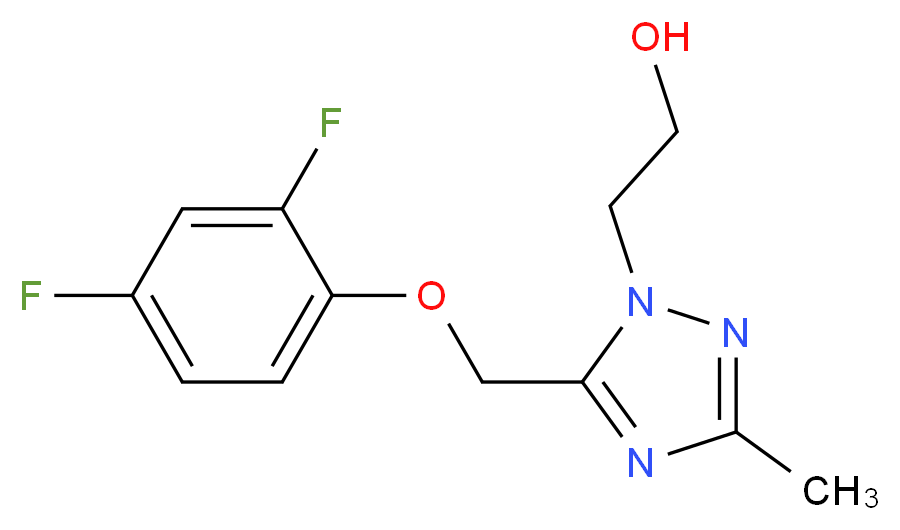 2-{5-[(2,4-difluorophenoxy)methyl]-3-methyl-1H-1,2,4-triazol-1-yl}ethanol_Molecular_structure_CAS_)