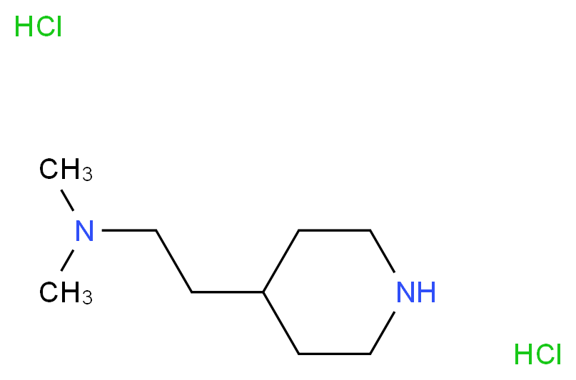 N,N-Dimethyl-2-(4-piperidinyl)-1-ethanamine dihydrochloride_Molecular_structure_CAS_)