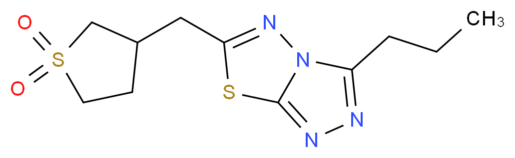 6-[(1,1-dioxidotetrahydro-3-thienyl)methyl]-3-propyl[1,2,4]triazolo[3,4-b][1,3,4]thiadiazole_Molecular_structure_CAS_)