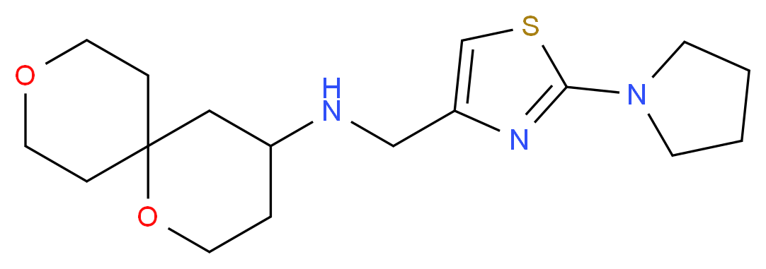 1,9-dioxaspiro[5.5]undec-4-yl[(2-pyrrolidin-1-yl-1,3-thiazol-4-yl)methyl]amine_Molecular_structure_CAS_)