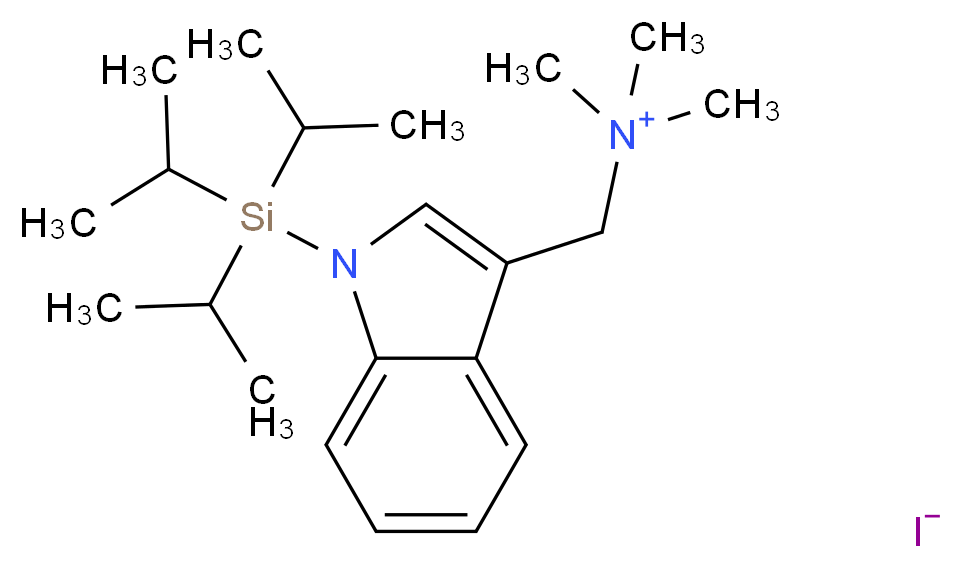 N,N,N-trimethyl[1-(triisopropylsilyl)-1H-indol-3-yl]methanaminium iodide_Molecular_structure_CAS_620598-21-2)