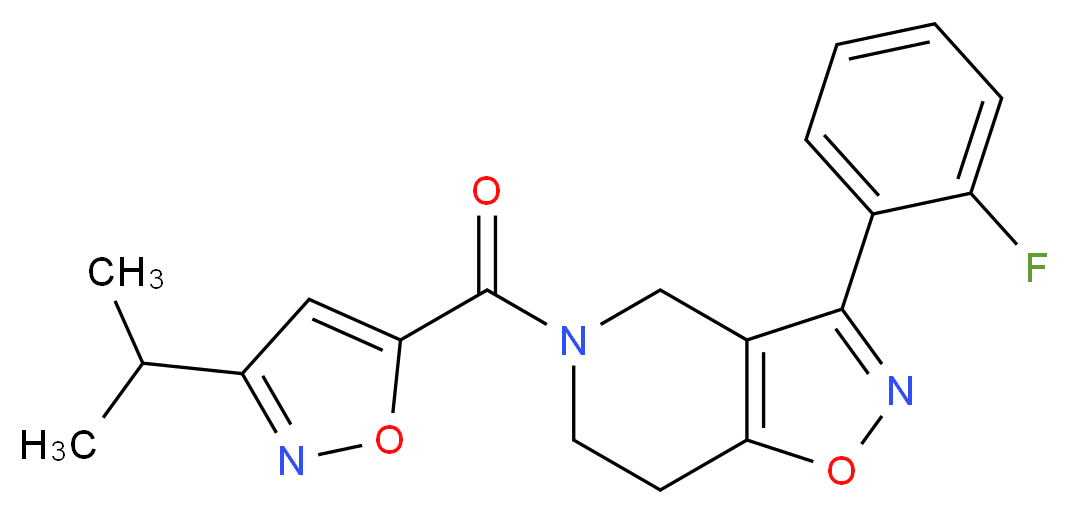 3-(2-fluorophenyl)-5-[(3-isopropyl-5-isoxazolyl)carbonyl]-4,5,6,7-tetrahydroisoxazolo[4,5-c]pyridine_Molecular_structure_CAS_)