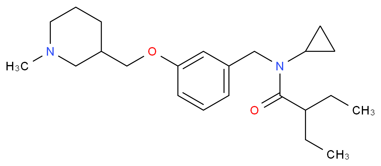 N-cyclopropyl-2-ethyl-N-{3-[(1-methyl-3-piperidinyl)methoxy]benzyl}butanamide_Molecular_structure_CAS_)