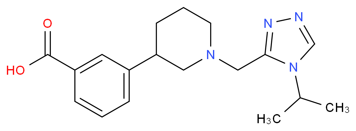 3-{1-[(4-isopropyl-4H-1,2,4-triazol-3-yl)methyl]piperidin-3-yl}benzoic acid_Molecular_structure_CAS_)