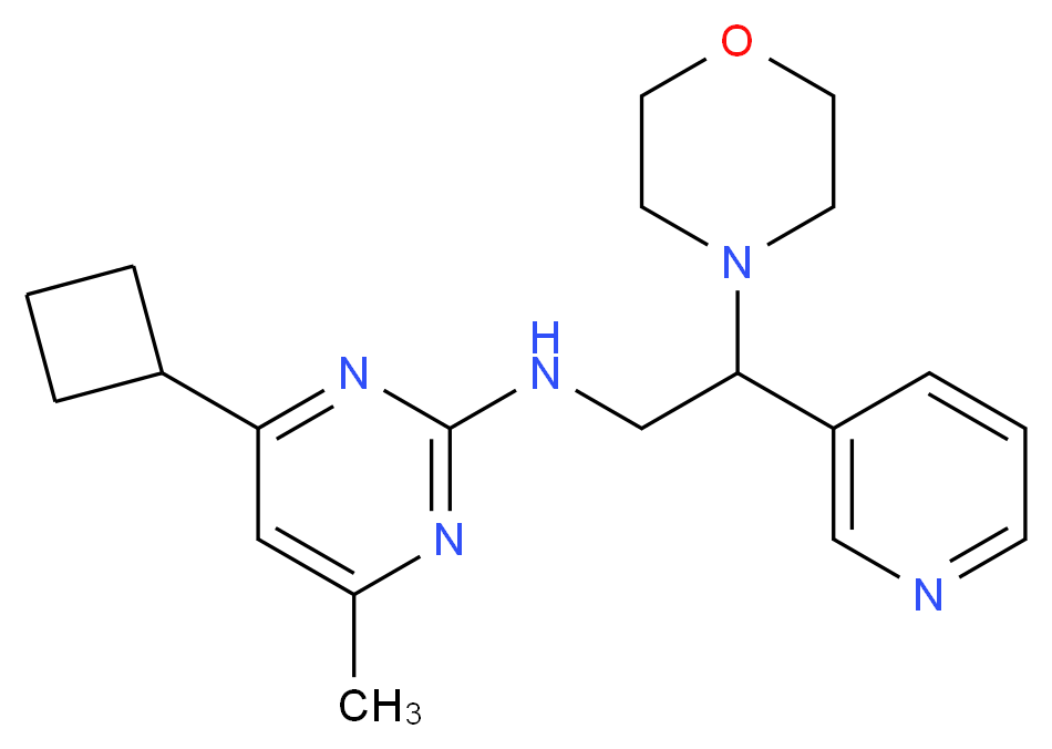 4-cyclobutyl-6-methyl-N-(2-morpholin-4-yl-2-pyridin-3-ylethyl)pyrimidin-2-amine_Molecular_structure_CAS_)